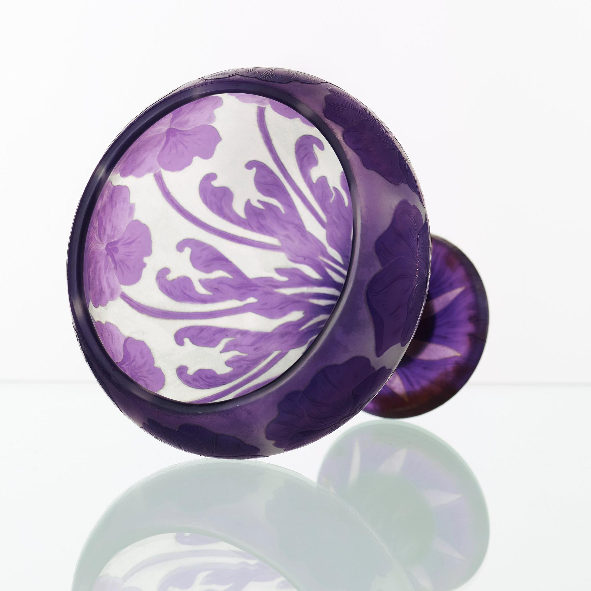 Karl Lindeberg, an Art Nouveau cameo glass vase, Kosta.