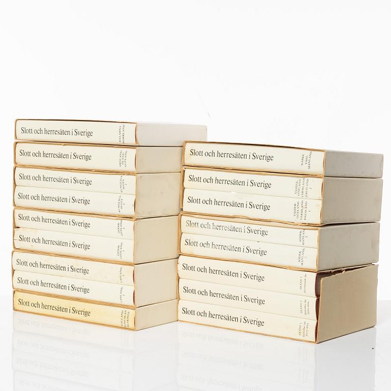Books, 'Svenska slott och herresäten', 18 volumes, Allhems Förlag, Malmö, 1966-1971.