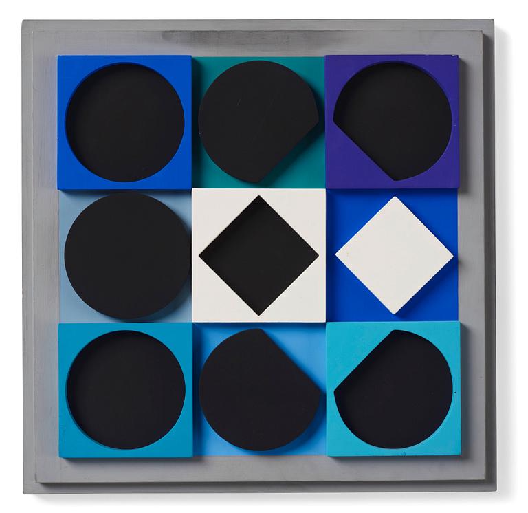 Victor Vasarely, "Topaze Noire Negatif".