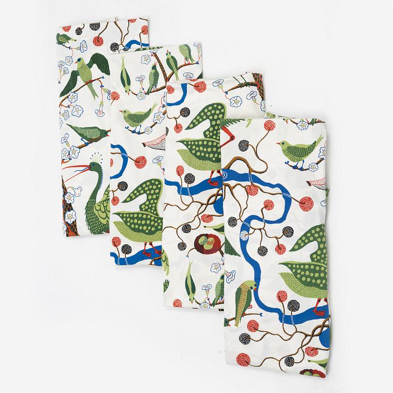 Josef Frank, gardiner, 3 + 1, "Gröna Fåglar", Firma Svenskt Tenn.