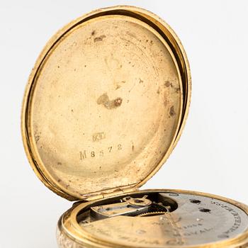 Waltham, pocket watch, hunter case, 42 mm.