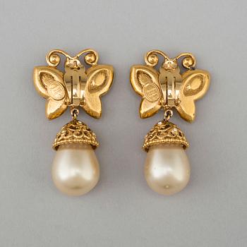 CHRISTIAN DIOR, earrings, 1990's.