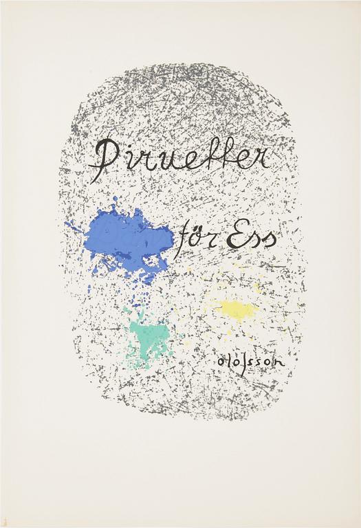 PIERRE OLOFSSON, mapp med 4 färglitografier, "Piruetter för Ess", 22/40.