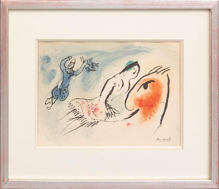 Marc Chagall, lithograph in colours printed signature.