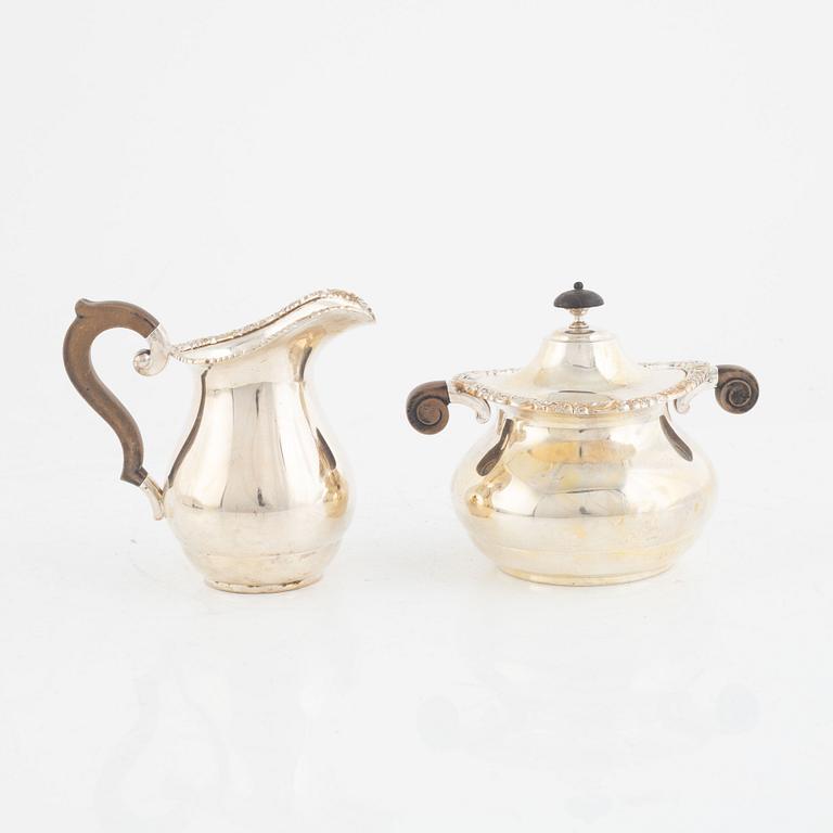 CF Carlman, coffee service, 4 pieces, silver, Stockholm 1919.