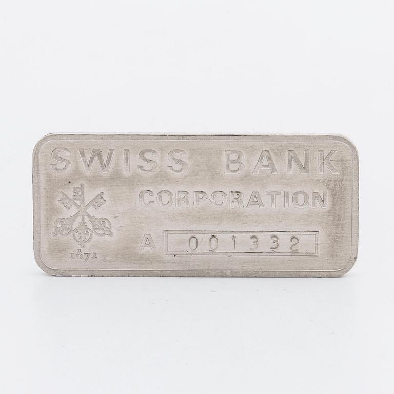 PLATINUM BAR, platinum 999, 31,2 g.