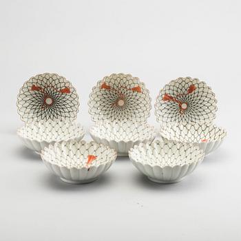 SKÅLAR, porslin, 8 st, Japan, 1900-talets första hälft.