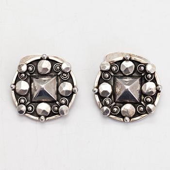 Saara Hopea, a pair of  silver cufflinks. Ossian Hopea, Porvoo, Finland 1968.