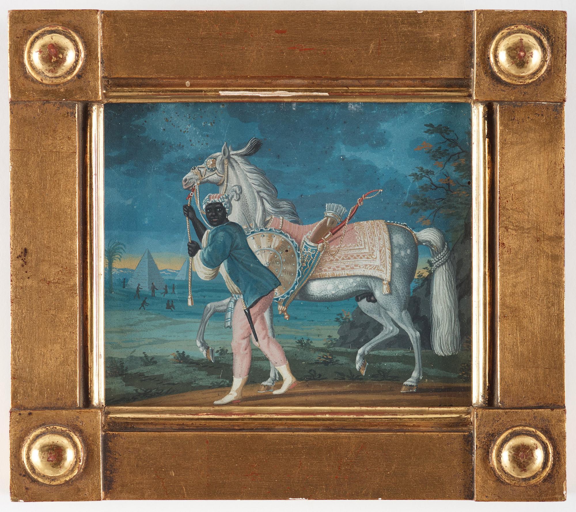 Johan Jacob Bruun, Orientaliska scener med häst och ryttare, ett par.