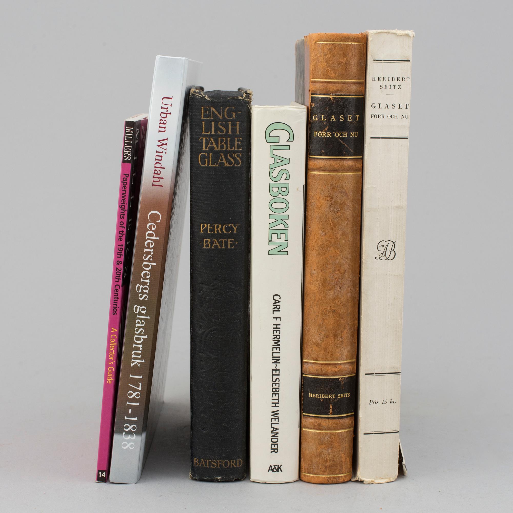 BOOKS, 6 vol. About glass.