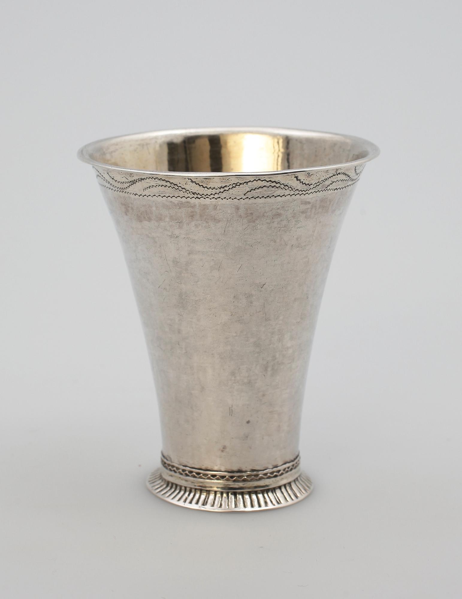 BÄGARE, silver, Johan Fredrik Hollman Skänninge 1777.
