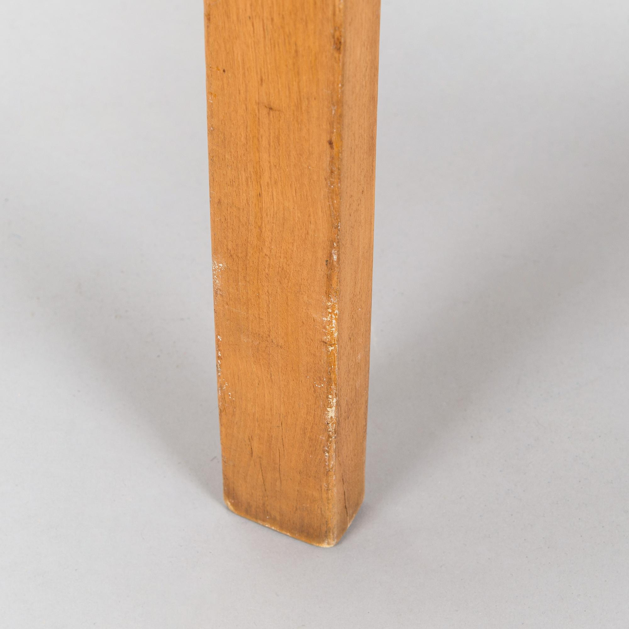 Alvar Aalto, a mid 20th century '60' stool for O.Y. Huonekalu- ja Rakennustyötehdas A.B.