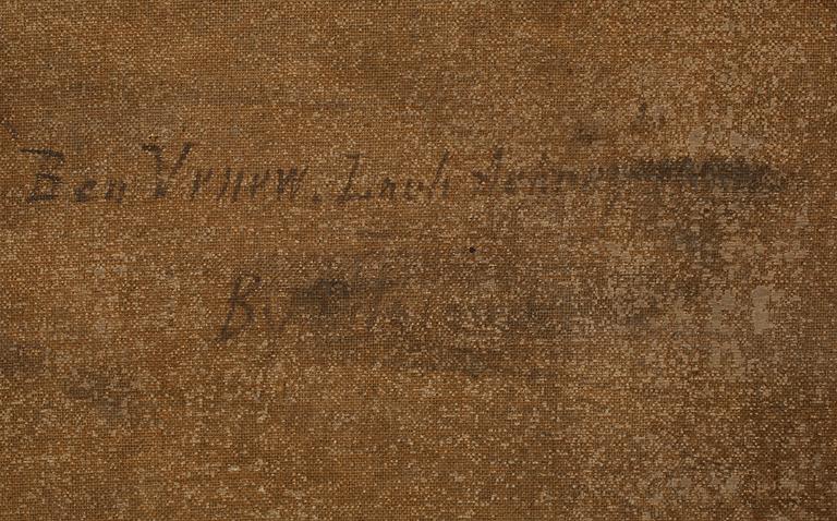 OKÄND KONSTNÄR, olja på duk, otydligt signerad och daterad 1888.