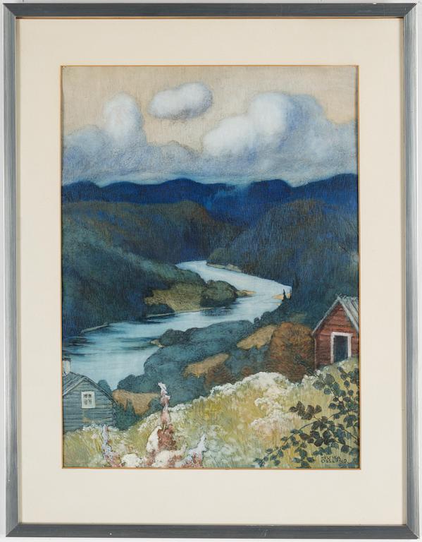HELMER OSSLUND, watercolour, on paper, signed.