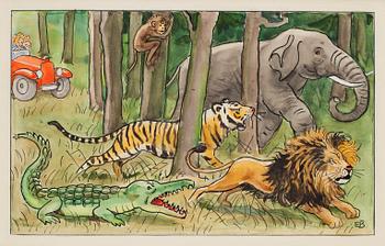 121. Elsa Beskow, I djungeln.