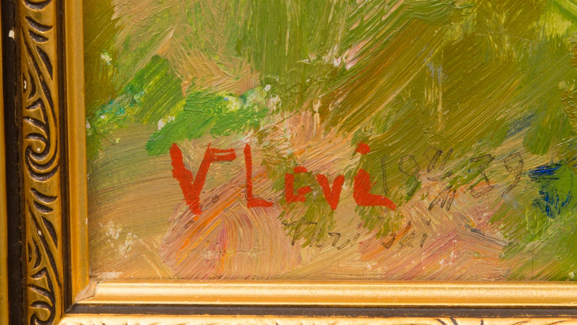 VASILI LEVI, olja på pannå, signerad.