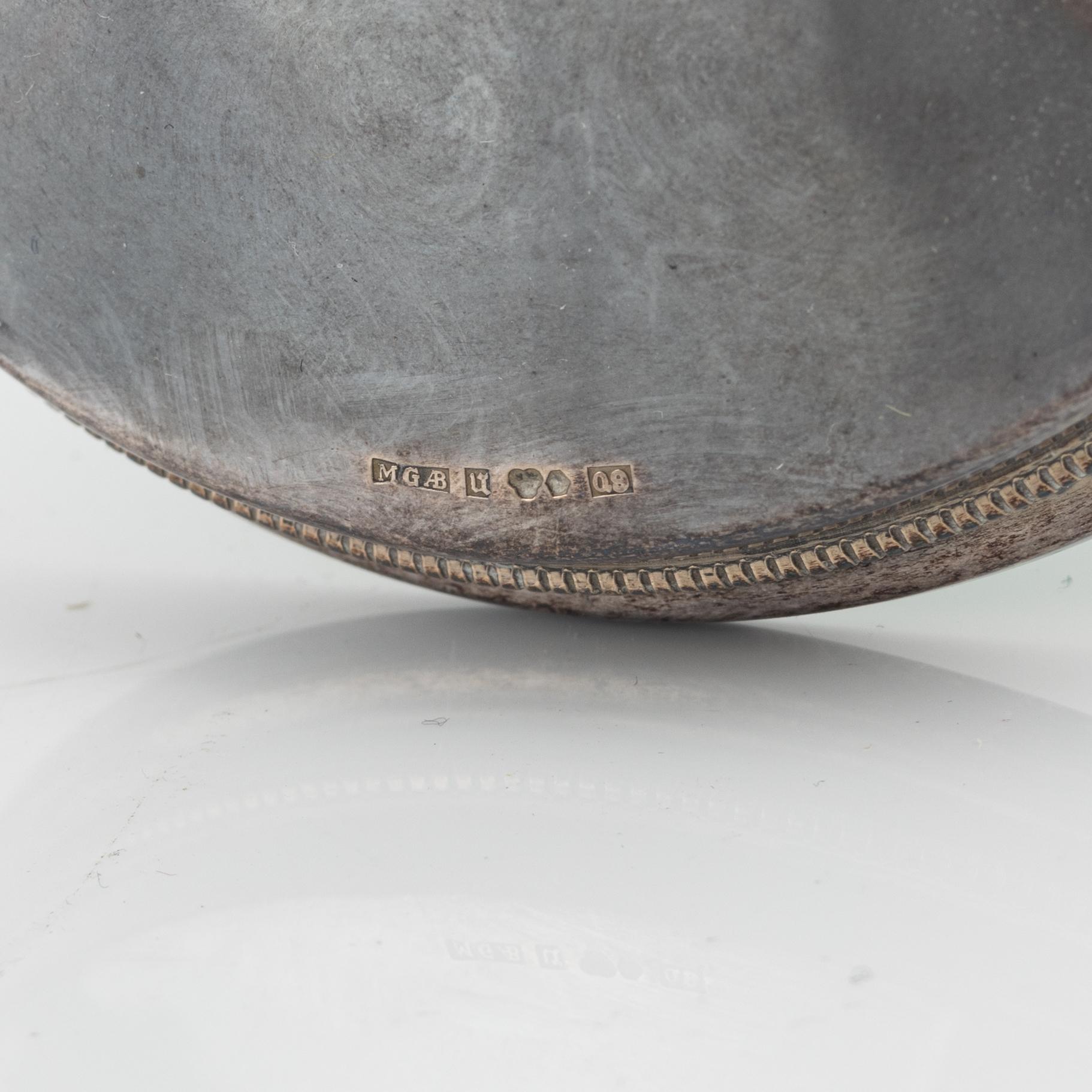 Eric Löfman, ljusstakar, ett par, silver, MGAB, Uppsala, 1966.