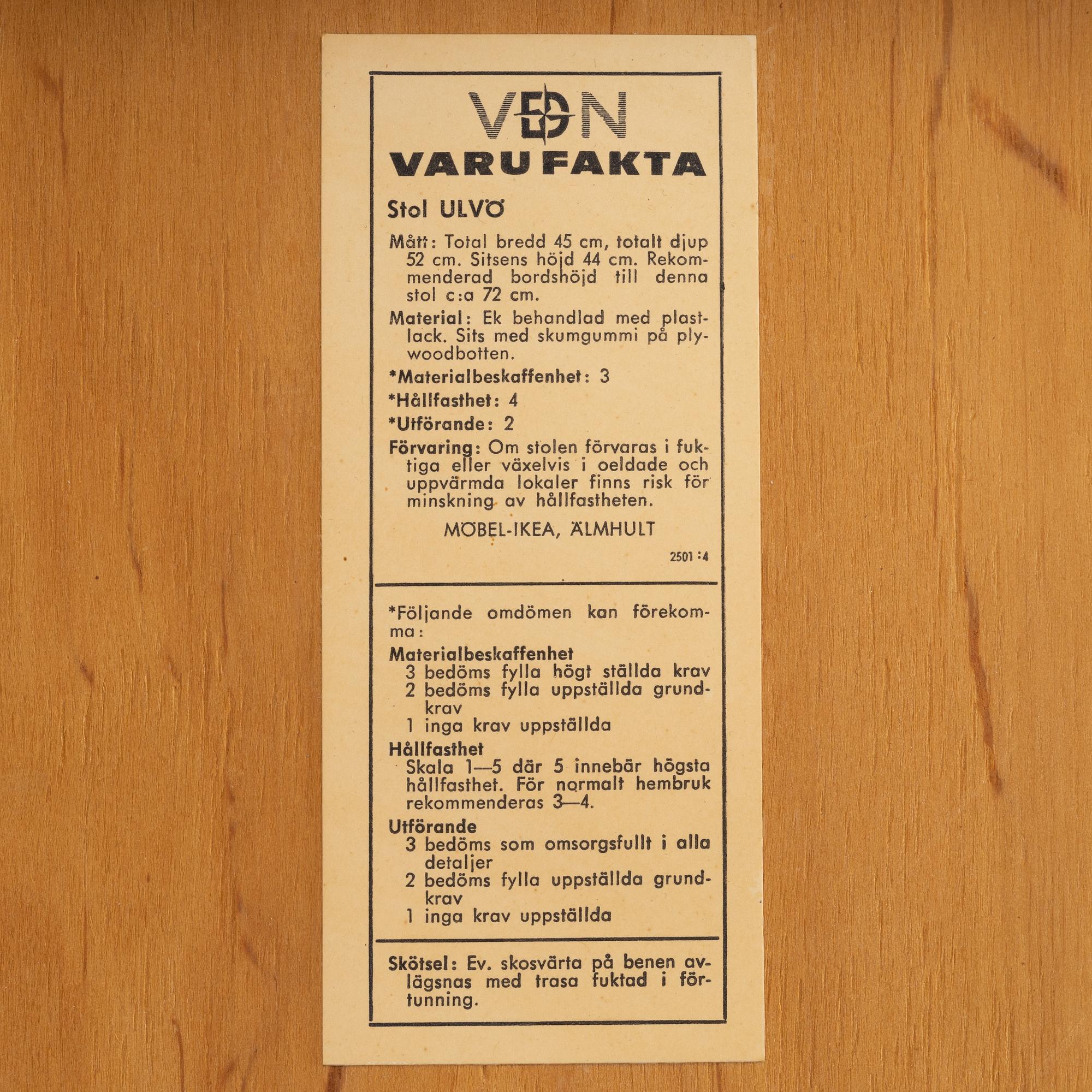 Bengt Ruda, matgrupp, 5 delar.  "Ulvö", IKEA.