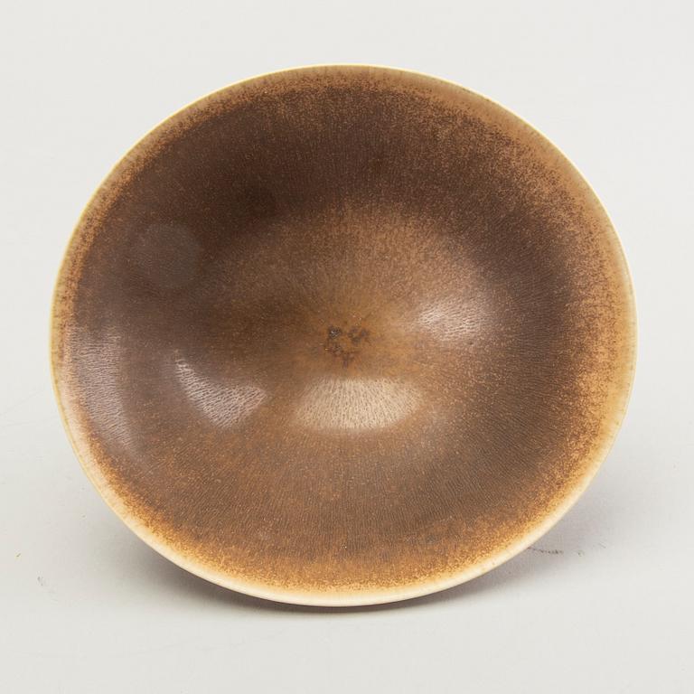 Berndt Friberg, skål, stengods, Gustavsbergs Studio, signerad och daterad 1949.