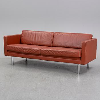 A leather sofa, JOC Vetlanda, second half of the 20th century.