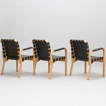 ALVAR AALTO, three late-20th-century '45' armchairs for Artek.