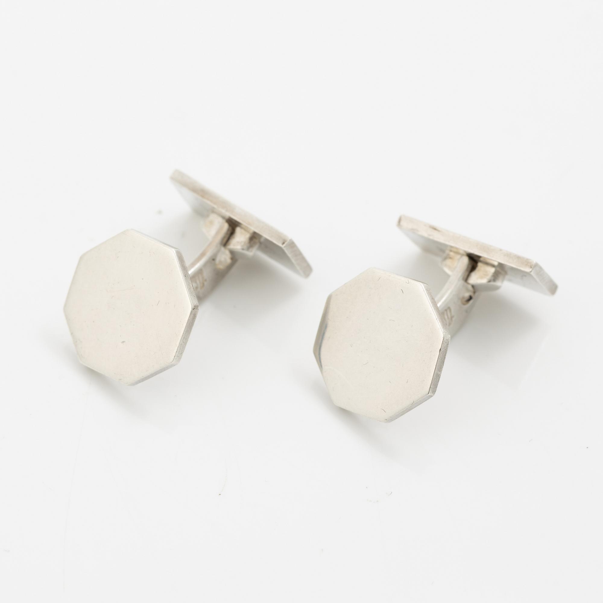 Wiwen Nilsson, a pair of cufflinks, sterling silver, Lund 1962.