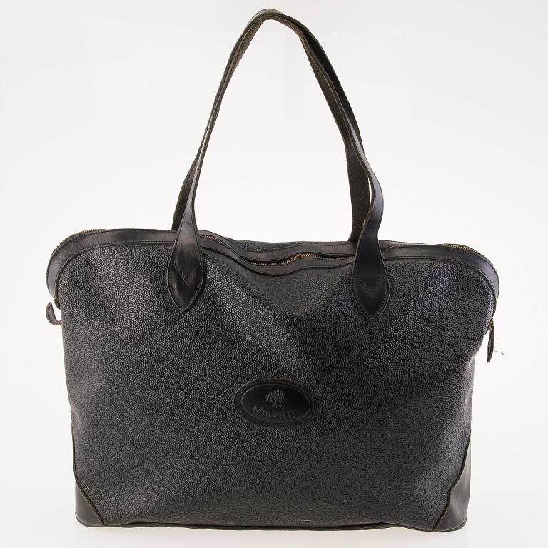 MULBERRY Vintage Black Scotchgrain Shopper Bag.
