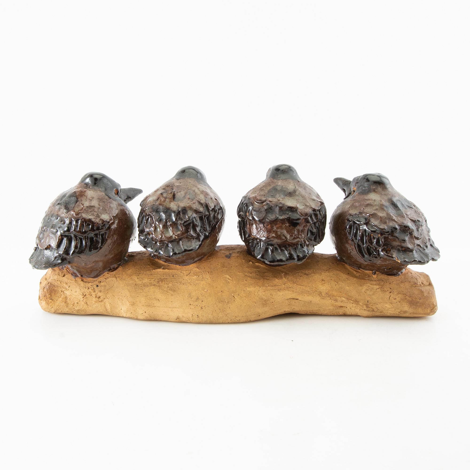 Gunnar Hansson, skulptur  Fåglar på gren.