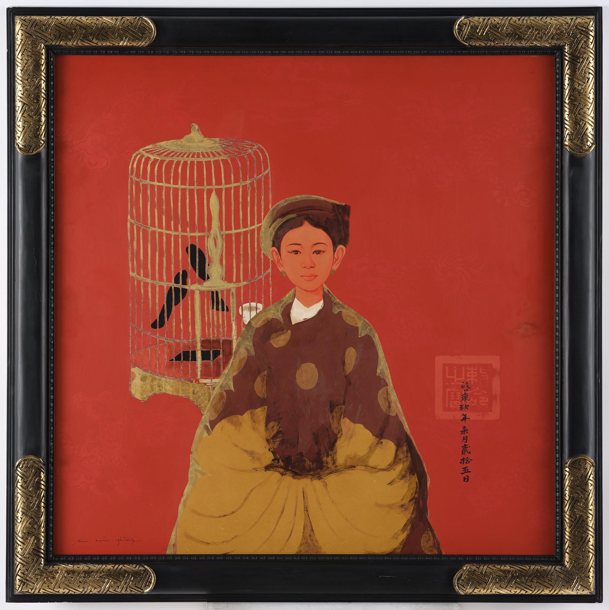 Bui Huu Hung, 'Royal Lady with Bird Cage'.