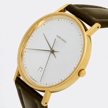 Georg Jensen, wristwatch, 18k, design, Henning Koppel.