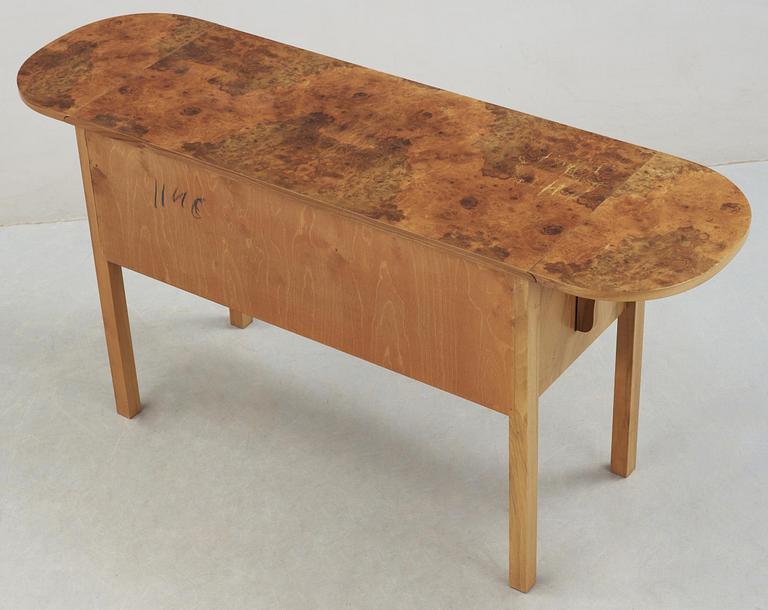 A Josef Frank walnut and burrwood top sideboard by Svenskt Tenn, probably 1950's.