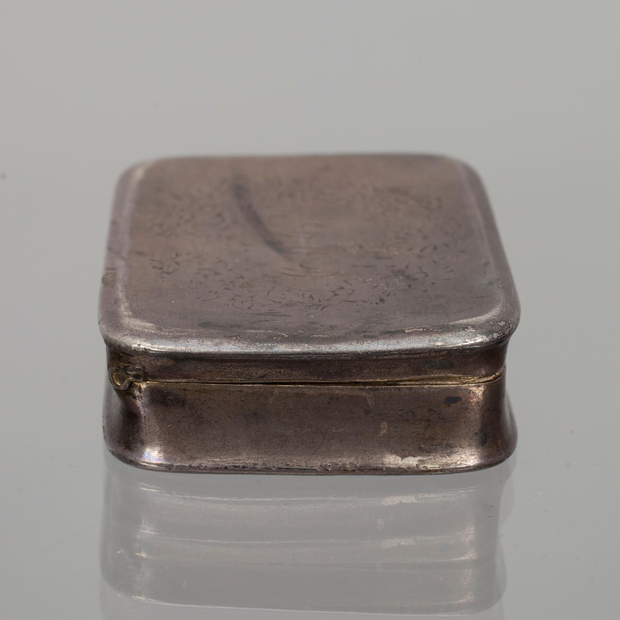 PILLERDOSA, silver, Fredrik Tiander, Lovisa 1841.