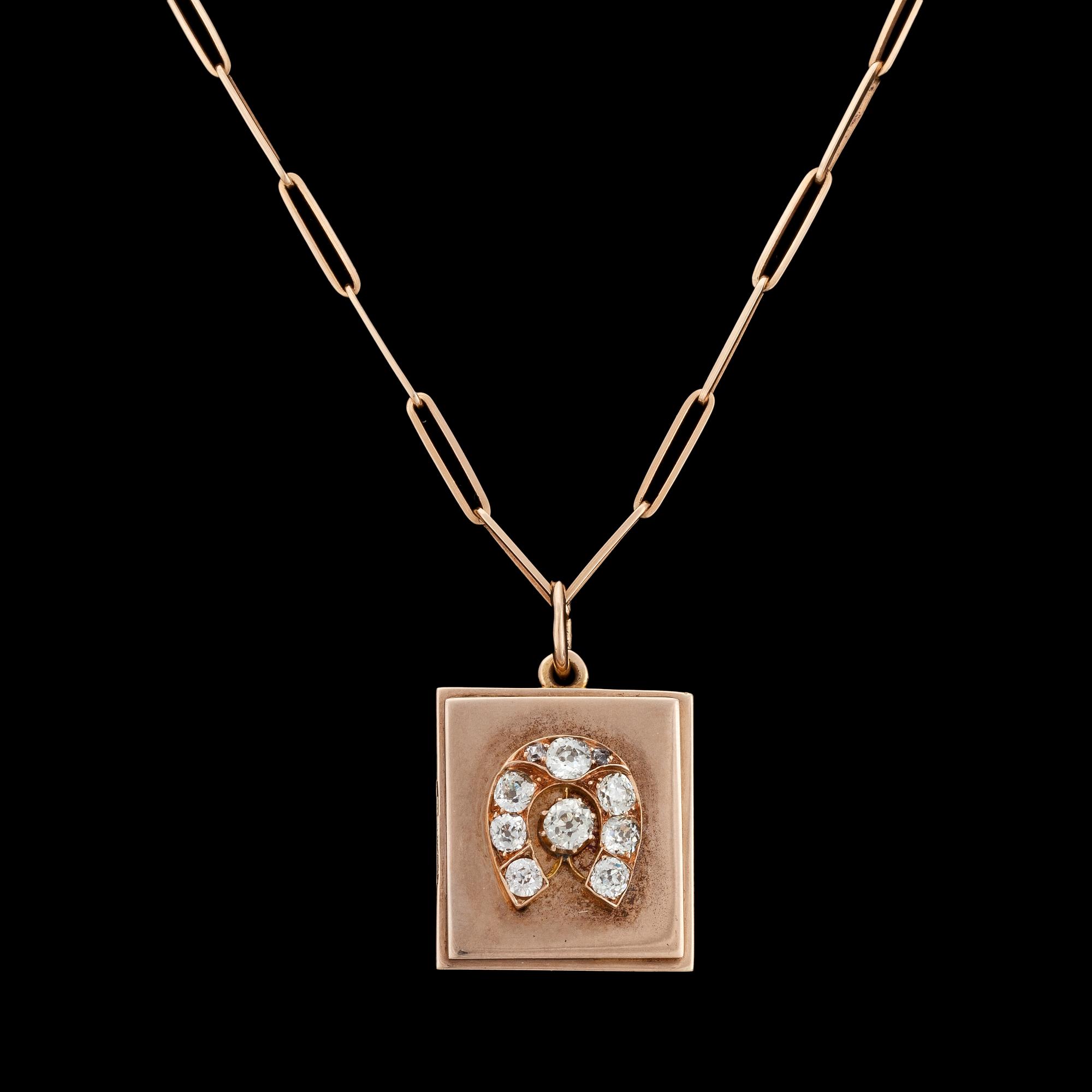 PENDANT, brilliant cut diamonds, tot. app. 1.20 cts. Early 1900's.