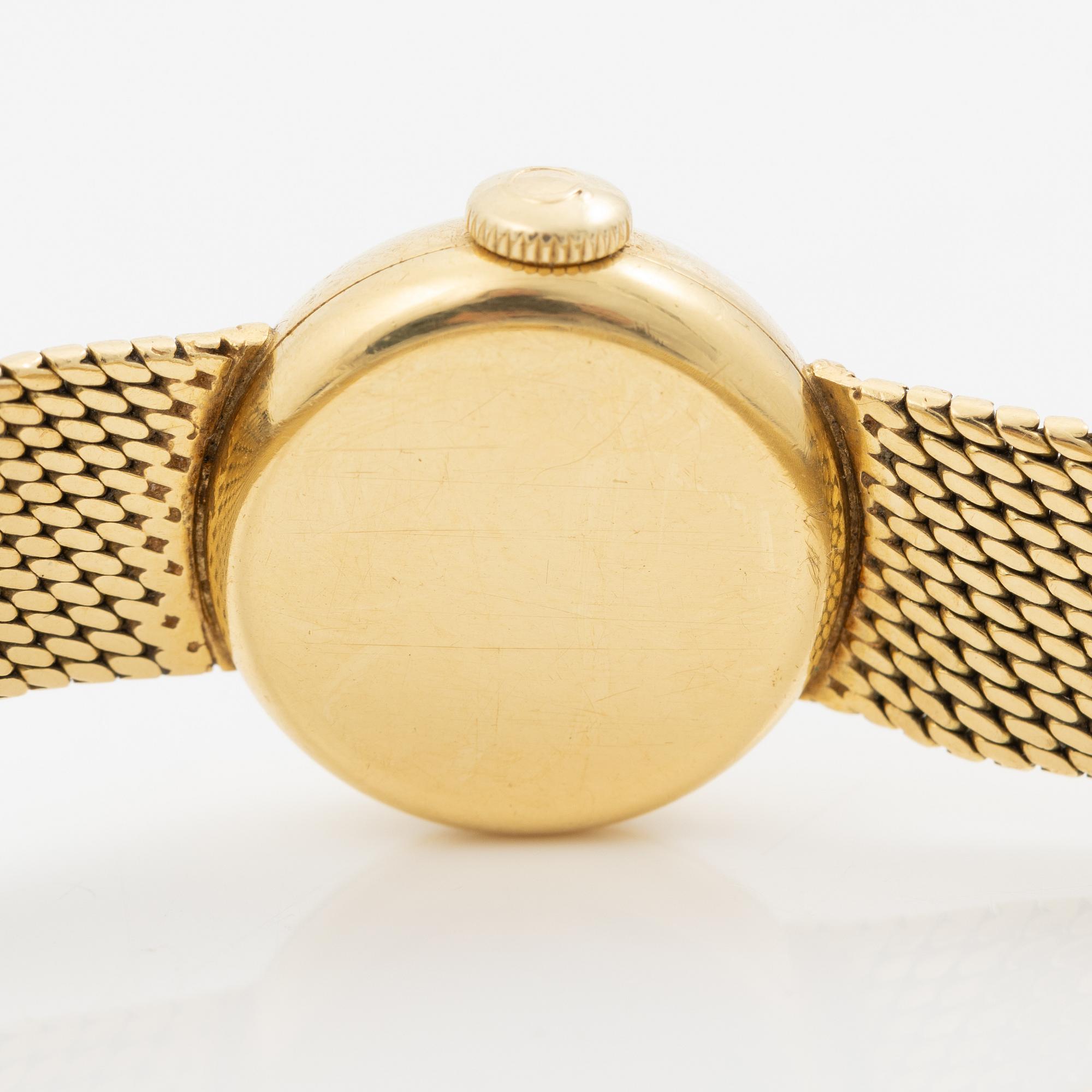 Omega, wristwatch, 18K gold, 17 mm.
