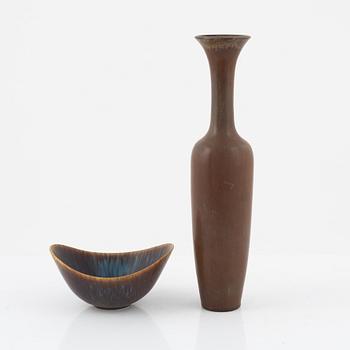 Gunnar Nylund, Vas samt skål, stengods, Rörstrand.