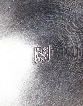 KANDELABRAR, 1 par, nysilver, jugend, tidigt 1900-tal.