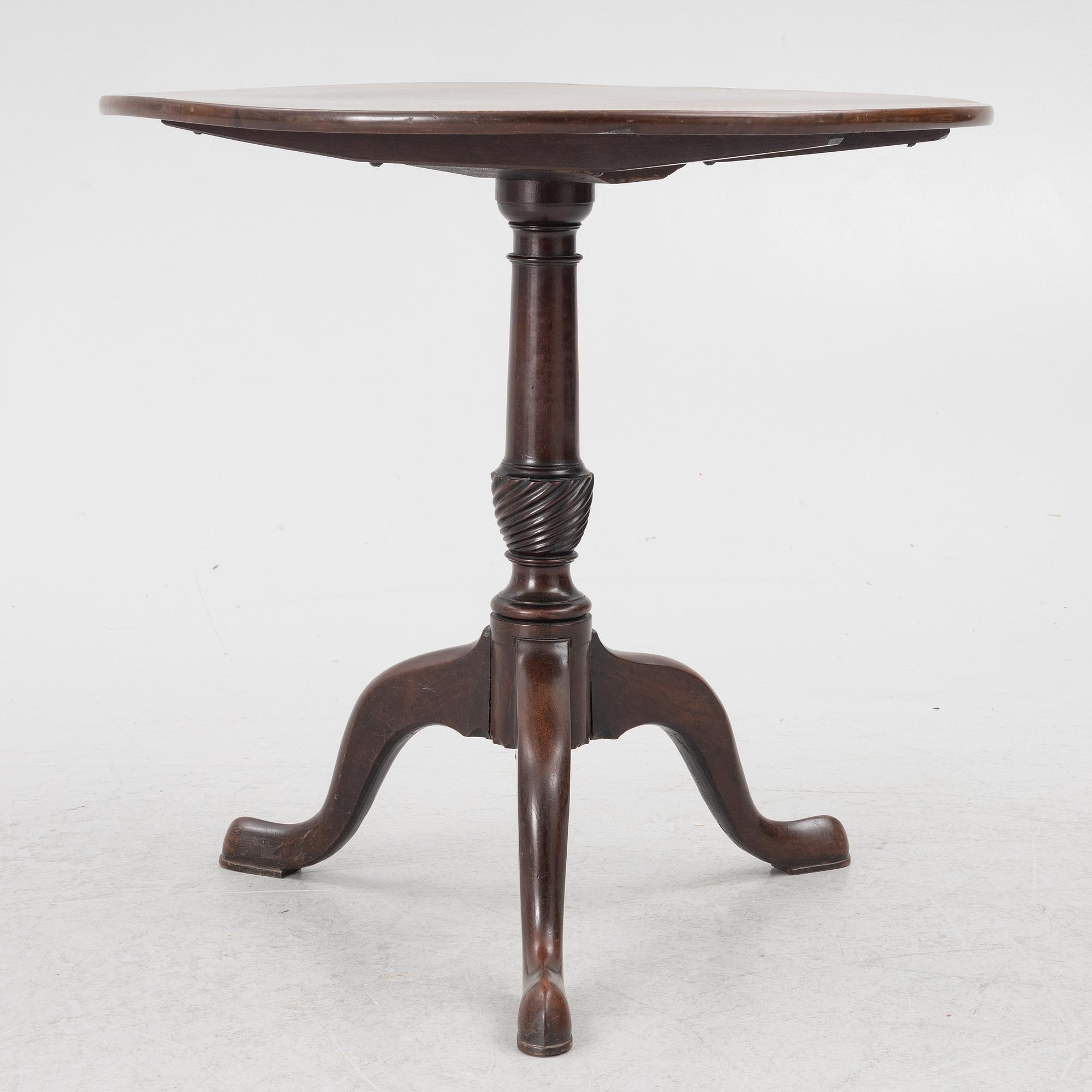 A tilt-top table, late 19th Century.