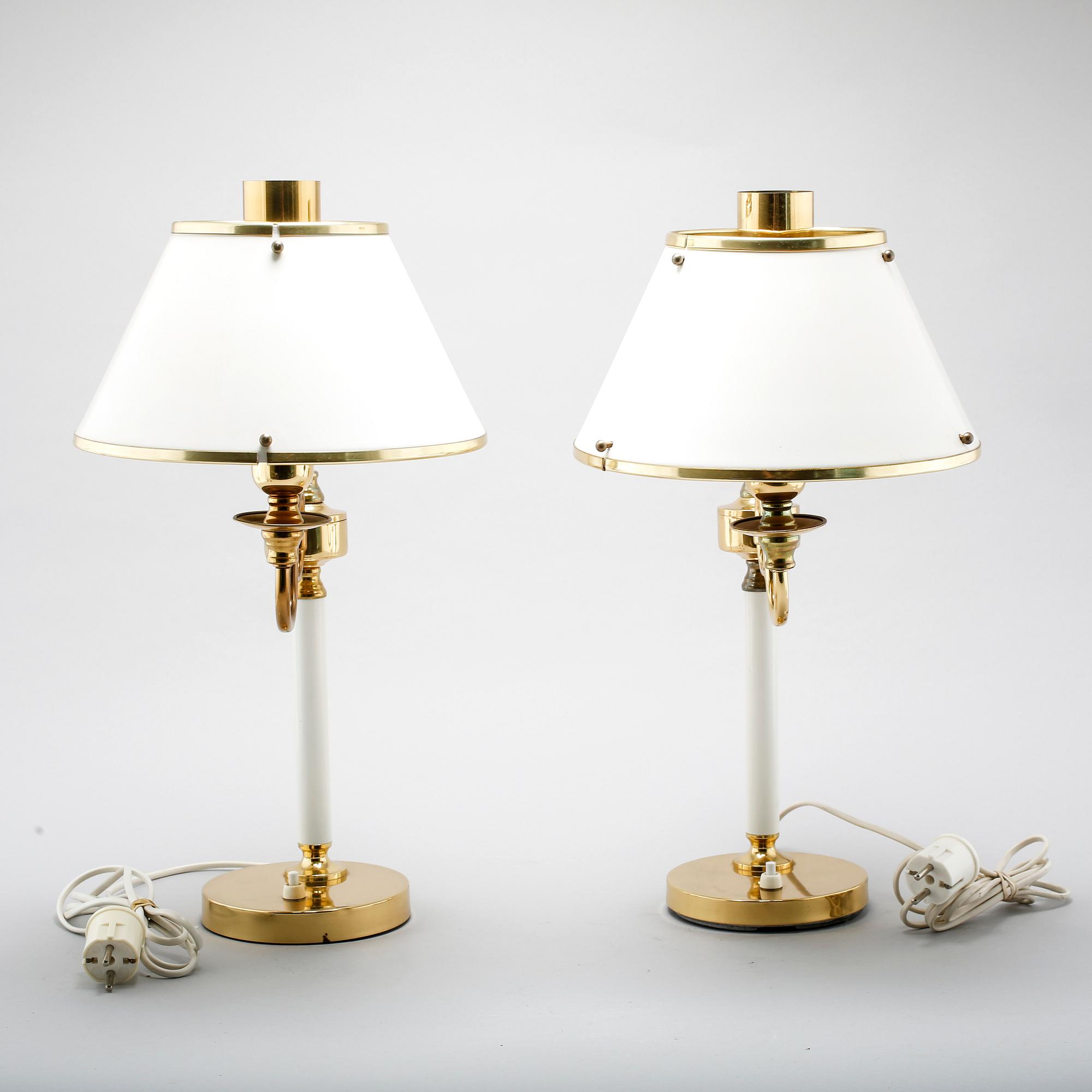 A pair of table lamps from Boréns, from the latter half of the 20th century.