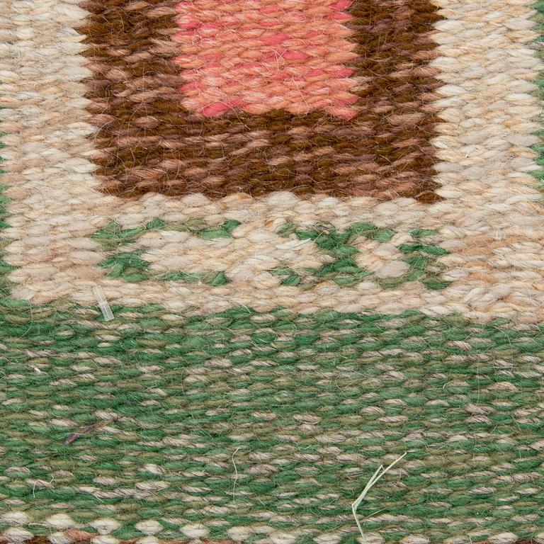 A CARPET, flat weave, ca 262,5 x 177 cm, signed CD (Carl Dangel).