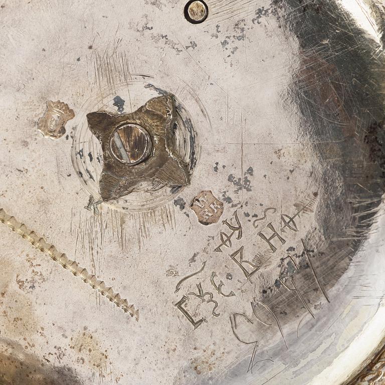 Rudolf Wittkopf, filigranbägare med lock, ett par, silver, Stockholm 1698.