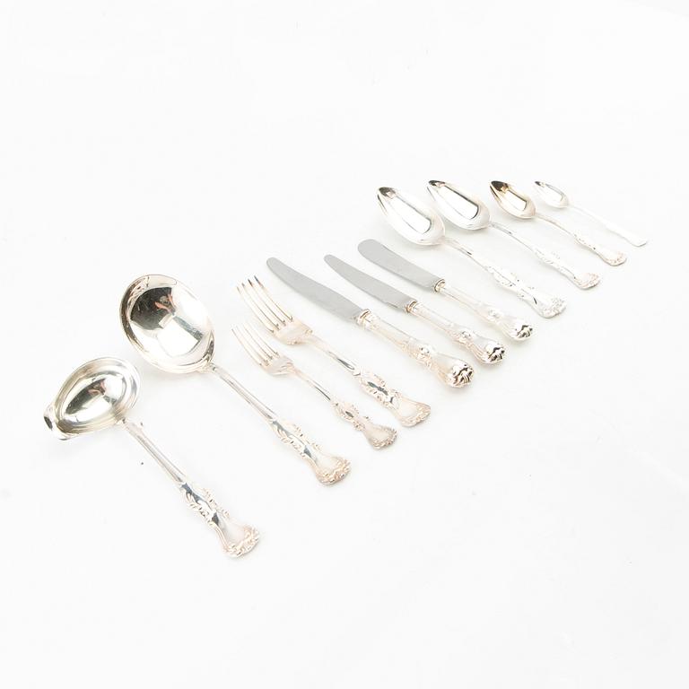 Cutlery silver 101 pieces "Prins Albert" GAB Stockholm 1979.