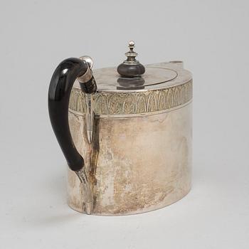 A 19th century silver tea pot, Dresden, Germany, 19th Century.