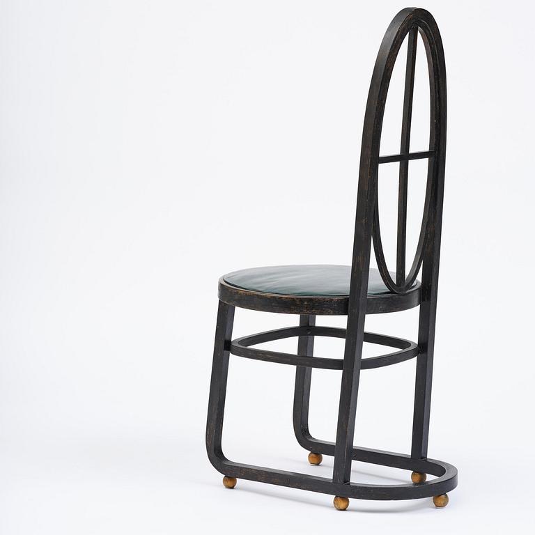 Carl Bergsten, stol, Gemla Leksaksfabrik, Diö, för Konst- och industriutställningen, Norrköping, 1906.