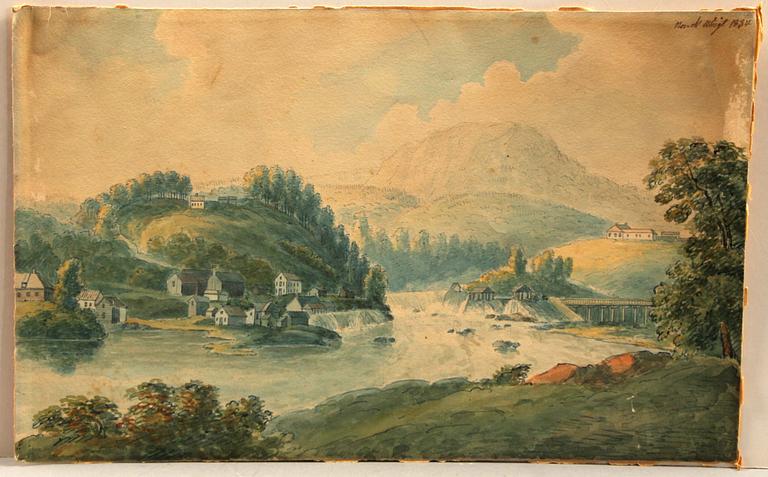 OKÄNDA KONSTNÄRER, akvareller, 4 st, 1800-tal.