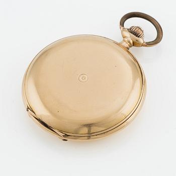 CN Svensson, Norrköping, fickur, 18K guld, savonett, 53 mm.