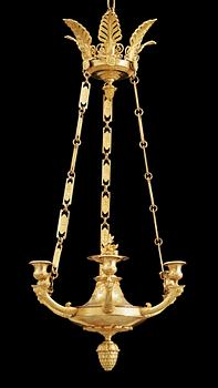 1439. An Empire 19th century six-light chandelier.