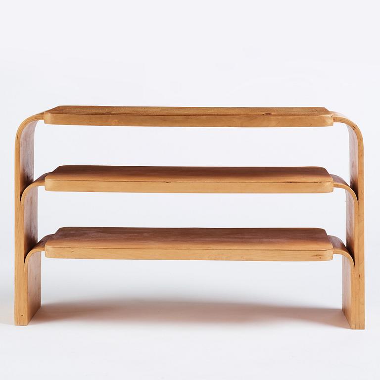 Alvar Aalto, a birch shelf, Svenska Artek, Hedemora Sweden 1945-56, model 111.