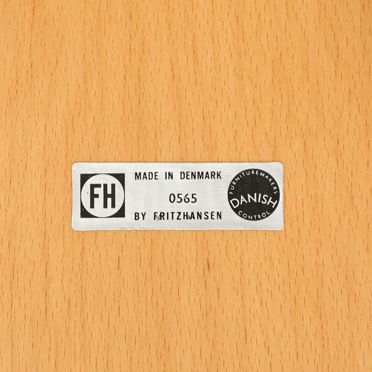 Hans J. Wegner, matgrupp, sju delar, "Hjerte-set", Fritz Hansen, Danmark, 1965.