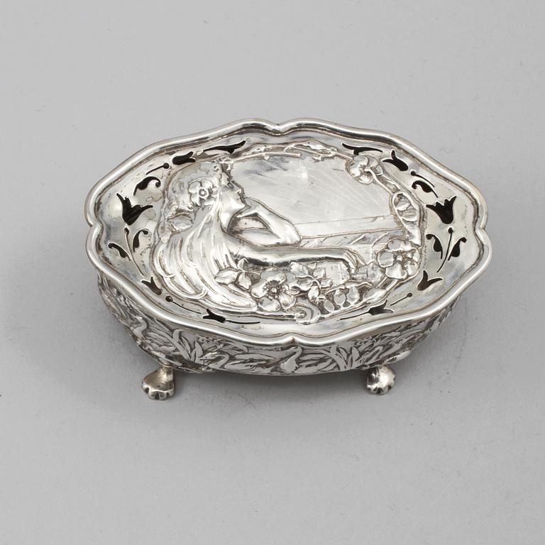 ASK, silver, jugend, Birmingham, 1905, vikt 75 gram.