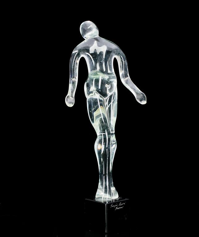 SKULPTUR, glas, Sergio Rossi Murano. Sign.